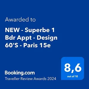 New - Superbe 1 Bdr Appt - Design 60's - 15e Parigi